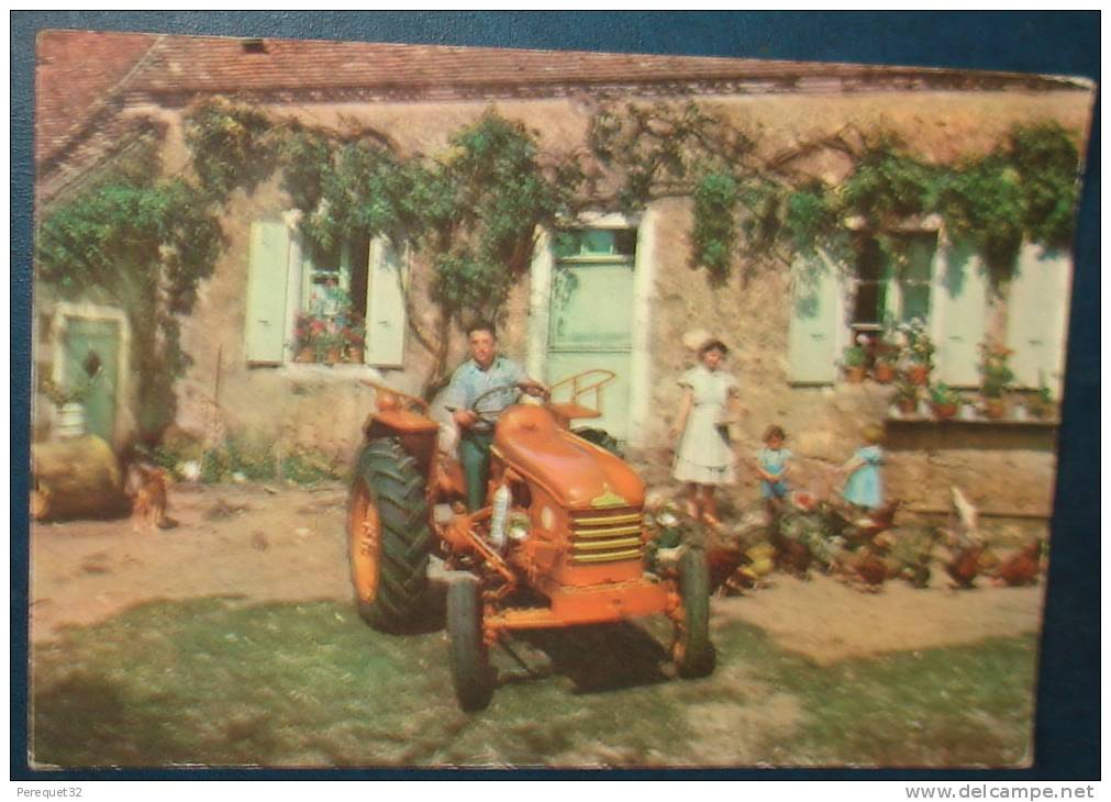 Publicité Pour Tracteur RENAULT,1960.Envoyé Dans Le GERS,à GAZAX.Voyagé,be - Tracteurs