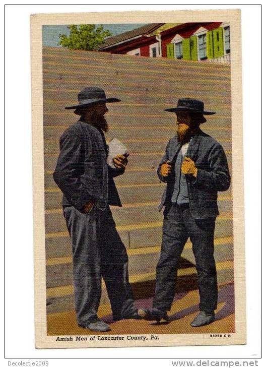 Bc65581 Amish MEn Of Lancaster Country   Folk Folklore Type Costume Dance Perfect Shape 2 Scans - Altri & Non Classificati