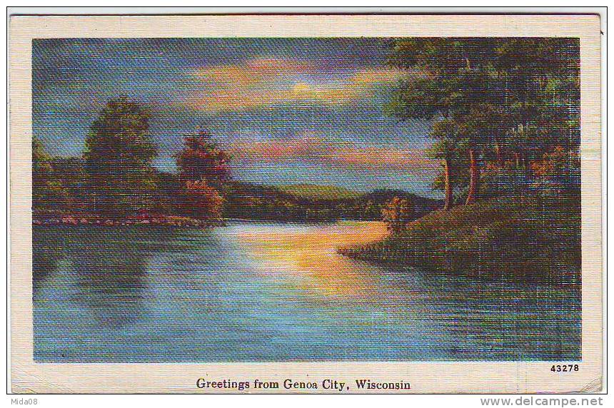 GREETINGS FROM GENOA CITY. WISCONSIN - Other & Unclassified