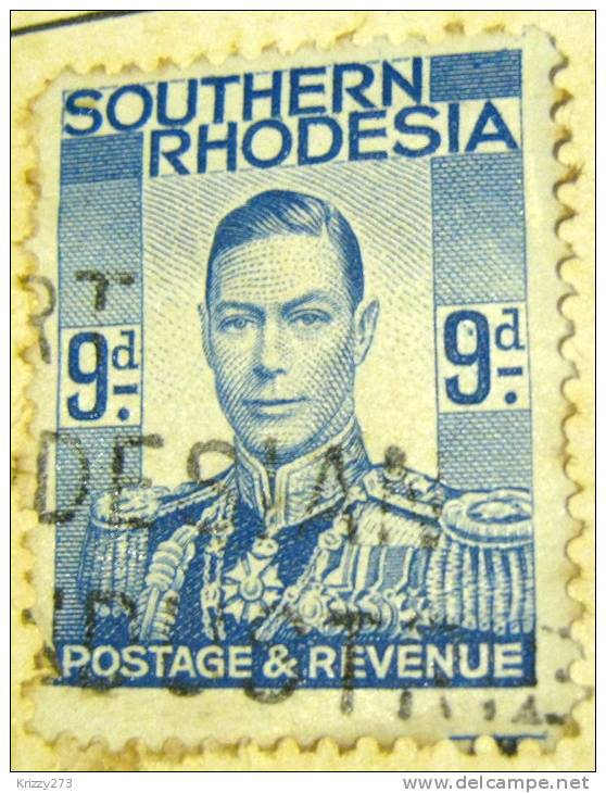 South Rhodesia 1937 King George VI 9d - Used - Rhodésie Du Sud (...-1964)