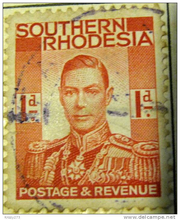 South Rhodesia 1937 King George VI 1d - Used - Rodesia Del Sur (...-1964)
