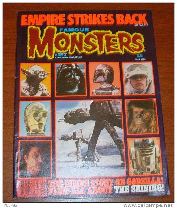 Famous Monsters 167 September 1980 The Empire Strikes Back Star Wars - Amusement