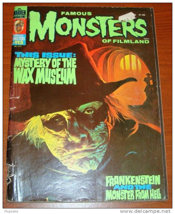 Famous Monsters 113 January 1975 Mystery Of The Wax Museum Frankenstein And The Monster From Hell - Divertissement