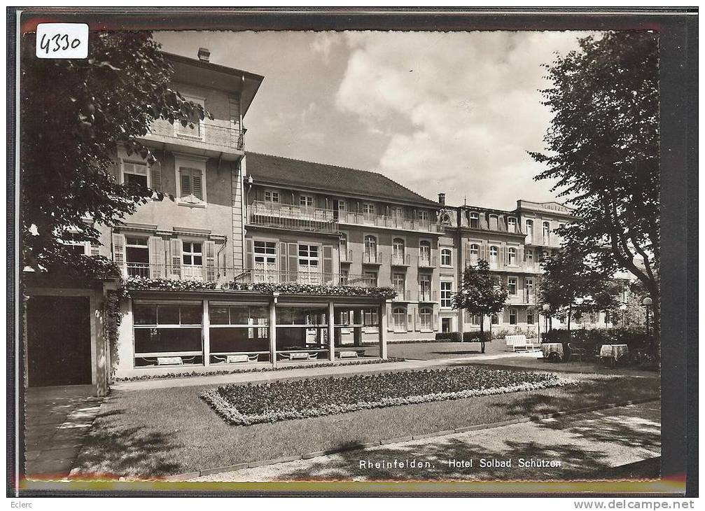 GRÖSSE 10x15 - RHEINFELDEN - HOTEL SOLBAD SCHÜTZEN - TB - Rheinfelden