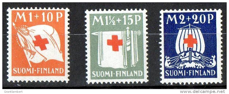 Finland 1930 Red Cross Set Of 3 MNH  SG 278-280 - Nuovi