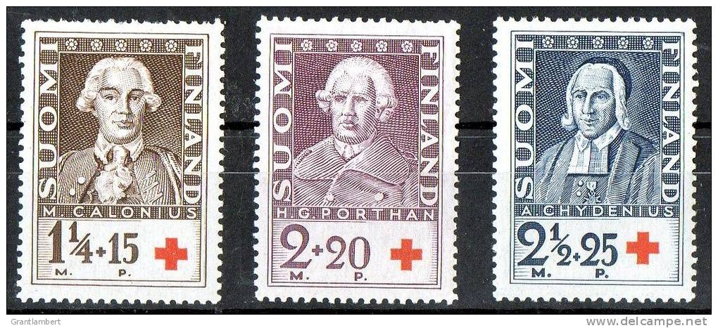 Finland 1935 Red Cross Set Of 3 MH SG 303-305 - Ungebraucht