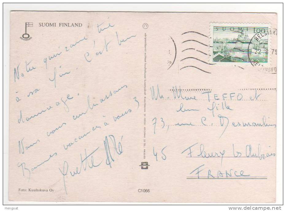 Beau Timbre / Carte , Postcard  Du 22/8/79 Pour La France - Briefe U. Dokumente