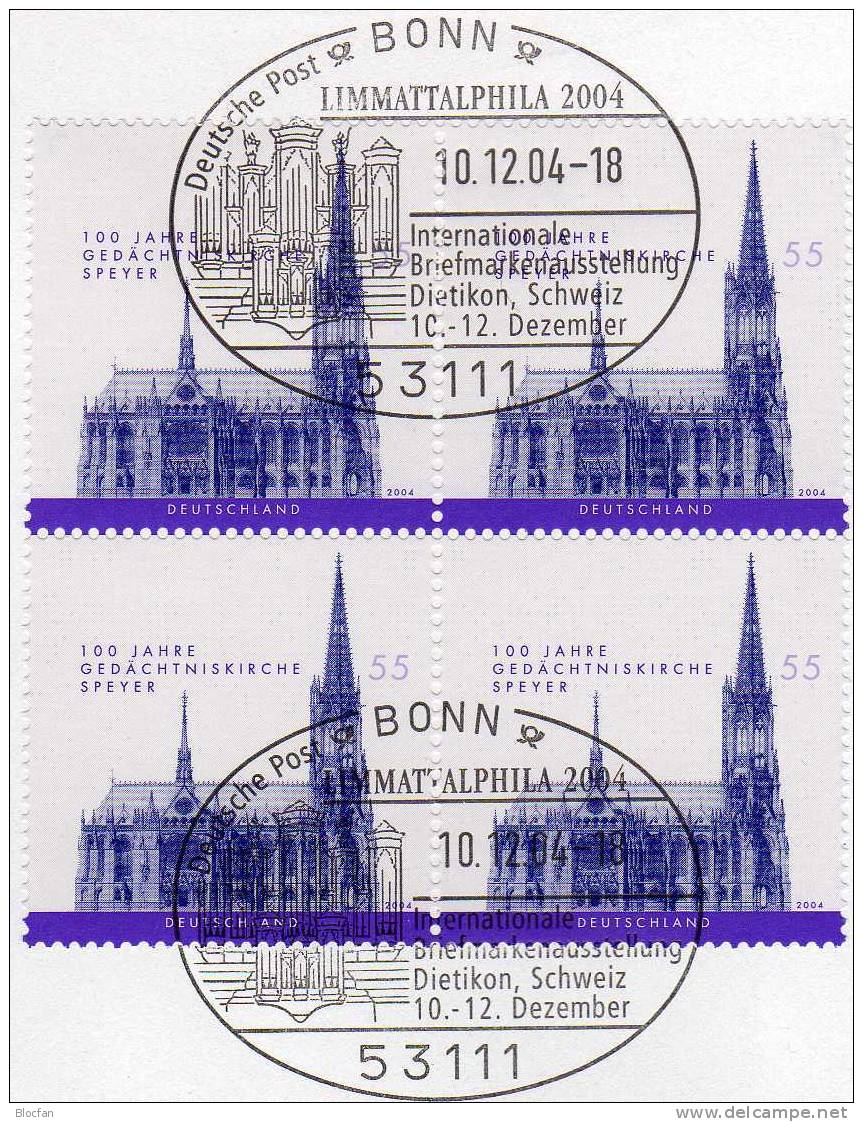 MBrf.10/04 LimmattaPhila´2004 Schweiz Dietikon Bund 2415 VB SST 6€ Offizielle Messebrief Gedächtniskirche Speyer Germany - Brieven En Documenten