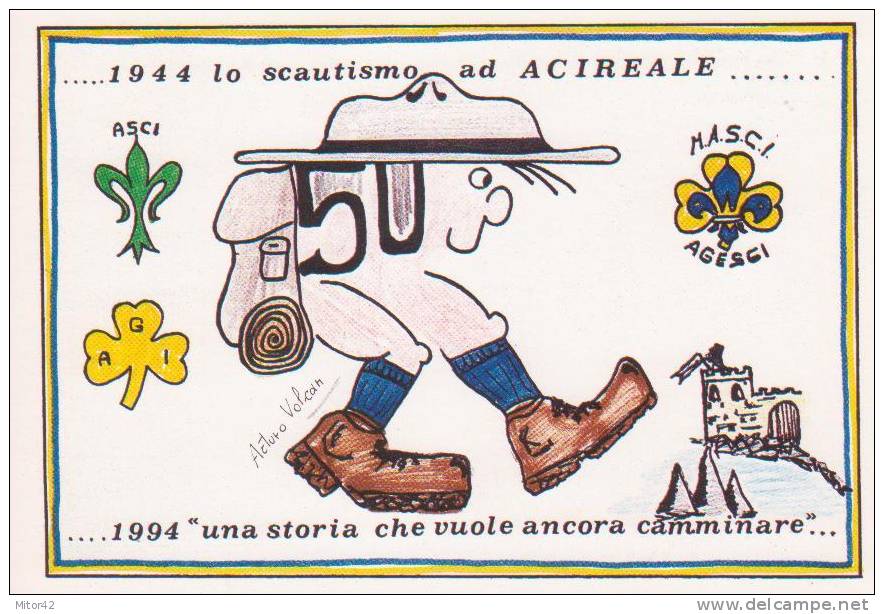 29-Sicilia-Acireale-Scaut Ismo-MASCI-AGESCI-serie 5 Cartoline Tiratura Limitata-Nuove. - Acireale