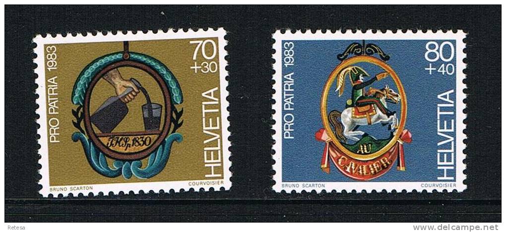 ZWITSERLAND  PRO PATRIA  RECLAMEBORD  HOTELS  1983  ** - Unused Stamps