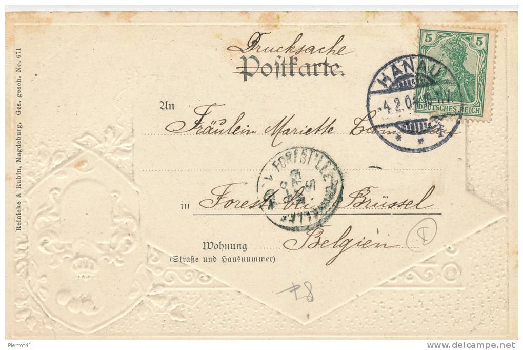 ALLEMAGNE - HANAU - Blick In Den  Schlossgarten (embossed Postcard) - Hanau