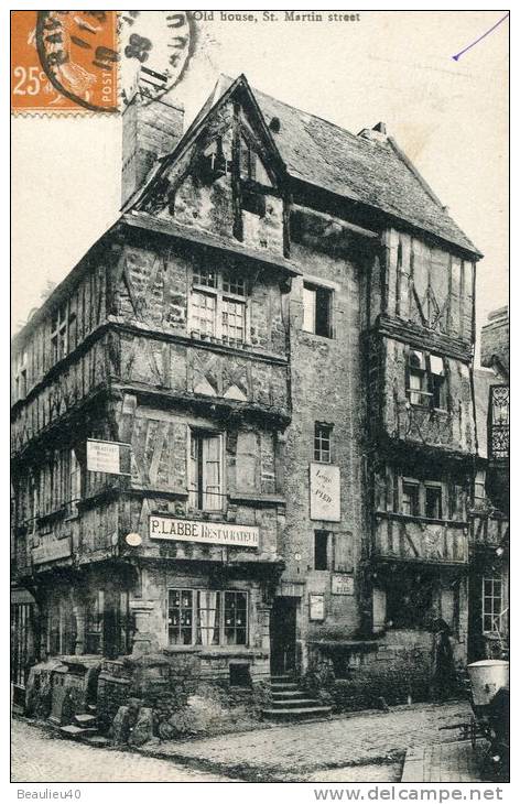 BAYEUX- VIEILLE MAISON RUE ST-MARTIN (RESTAURANT P. LABBE ET LOGE A PIED) - Restaurants