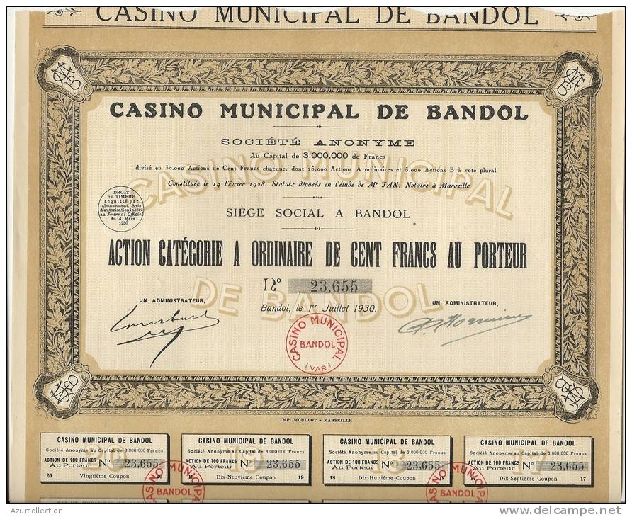 CASINO MUNICIPAL DE BANDOL - Casino'