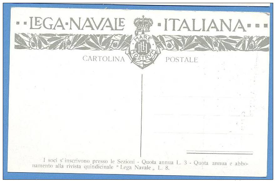 LEGA NAVALE ITALIANA. Illustratore Retrosi - Guerra 1939-45