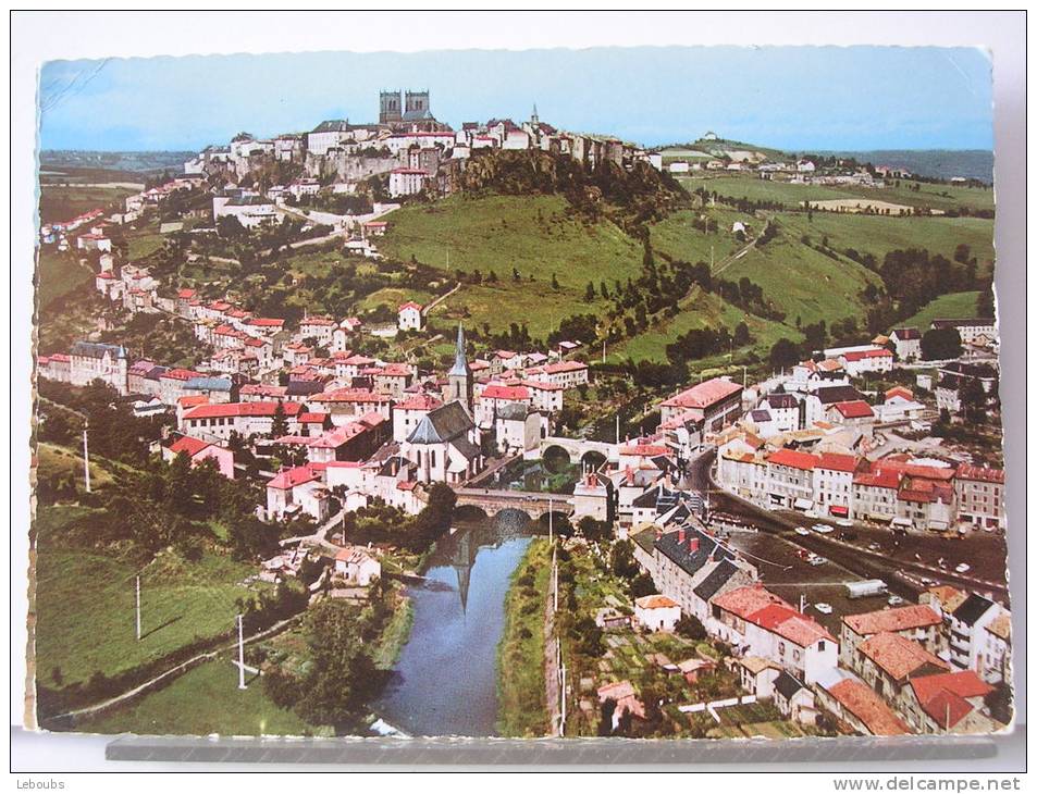 SAINT FLOUR (15) - VUE GENERALE AERIENNE DU FAUBOURG ET DE ST FLOUR-HAUT - Saint Flour