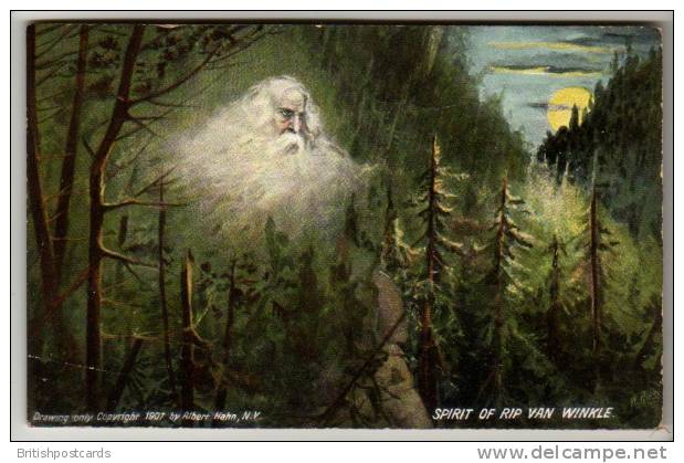 Fairy Tales - Spirt Of Rip Van Winkle  By Albert Hahn - New York, Catskill Mountains  - Postcard - Fairy Tales, Popular Stories & Legends