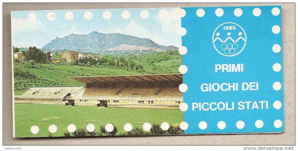 San Marino - Libretto Usato: Primi Giochi Sportivi Dei Piccoli Stati - 1985 - Libretti
