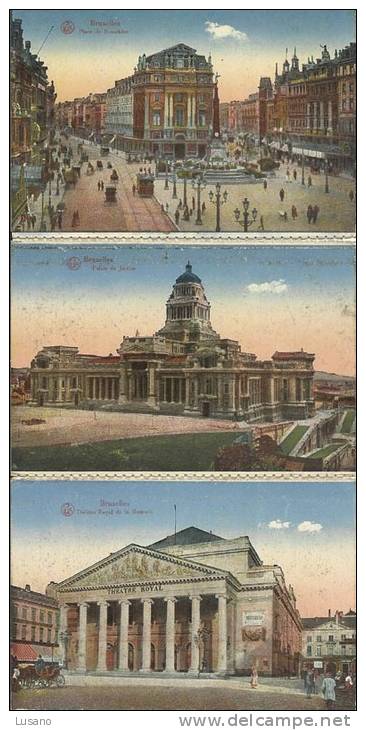 BRUXELLES - Lot De 7 Cartes Provenant D'un Album LUX - Lotes Y Colecciones