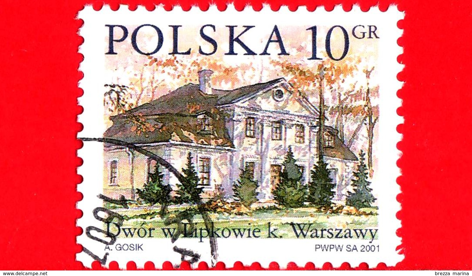 POLONIA - POLSKA - Usato - 2001 - Architettura - Polish Country Estates - Lipkow - 10 Gr - Usados