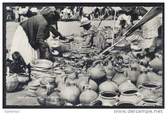 Bolivia Años 50, Mercado Popular Cochabamba. - Bolivia