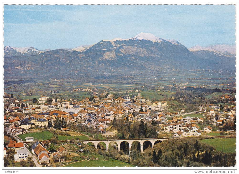 LA  ROCHE SUR FORON (Hte-Savoie)   -  7  AR  - 10  -  Vue Générale. Le  Viaduc  Et  Le  Môle. - La Roche-sur-Foron