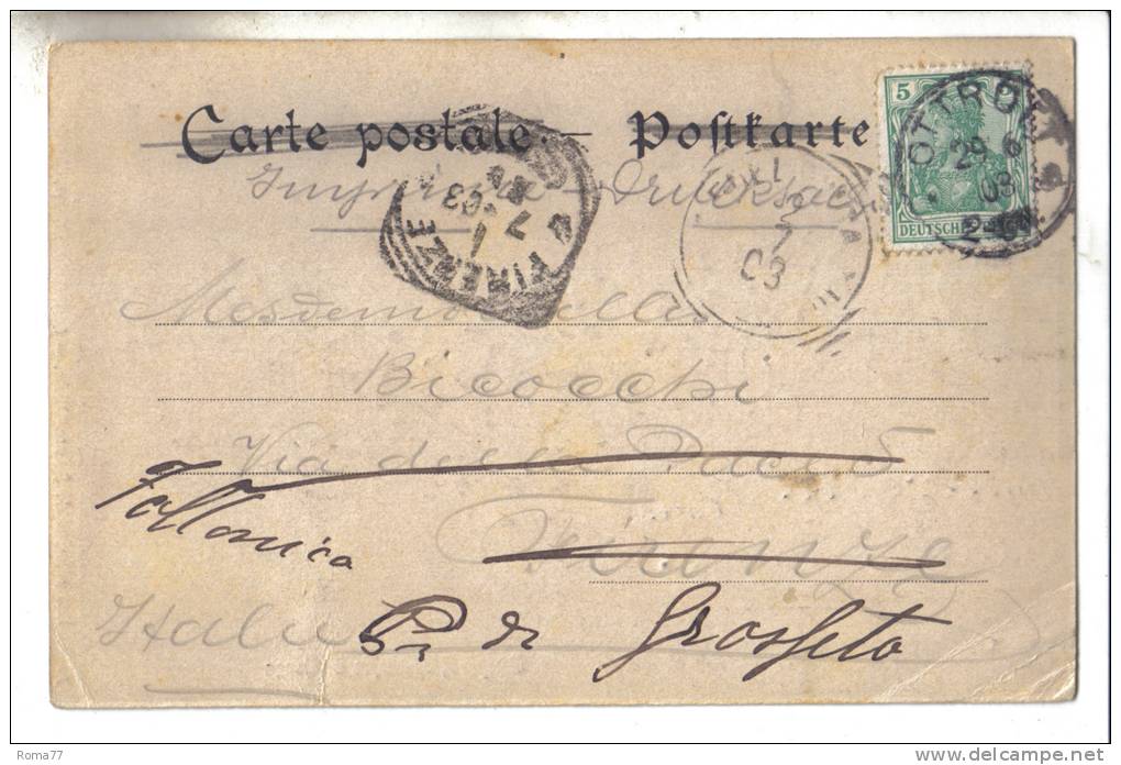 BOL1035B - FRANCIA ALSAZIA , CARTOLINA DEL 29/6/1903 - Altri & Non Classificati