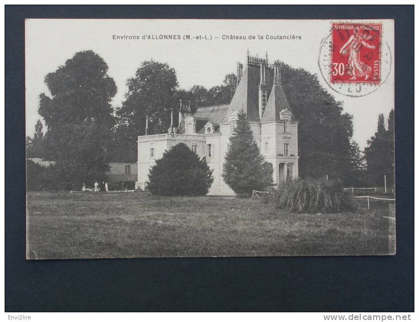 Ref1605 Lot 3 CPA Allonnes (Maine Et Loire), Chateau De La Coutancière, Mairie Eglisem Chateau Du Pré - éd. Renaut. - Allonnes