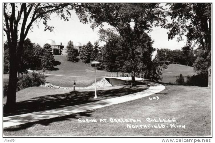 Northfield MN Minnesota, Carleton College Campus, Observatory, C1950s/60s Vintage Real Photo Postcard - Other & Unclassified