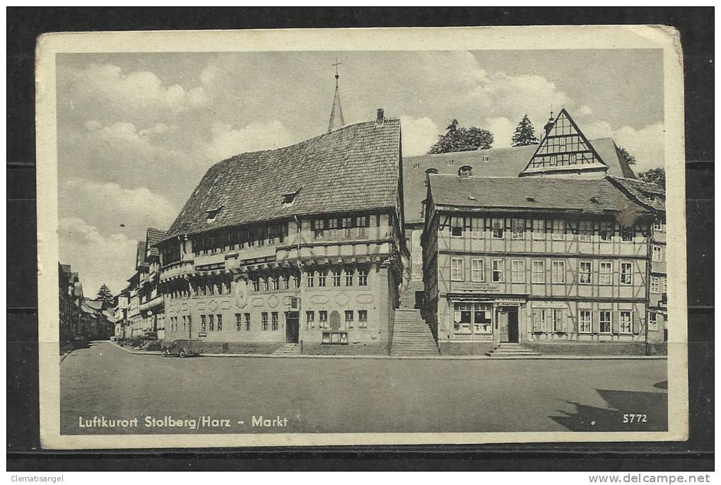 TOP!!  LUFTKURORT STOLBERG/HARZ * MARKT * DDR 1954 **!! - Stolberg (Harz)