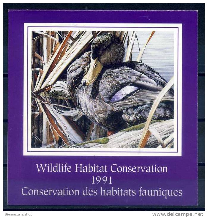 CANADA - 1991 WILDLIFE HABITAT BOOKLET - V5633 - Postzegels