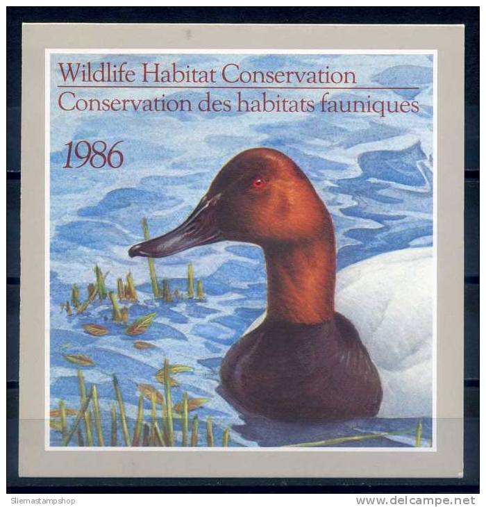 CANADA - 1986 WILDLIFE HABITAT BOOKLET - V5634 - Single Stamps