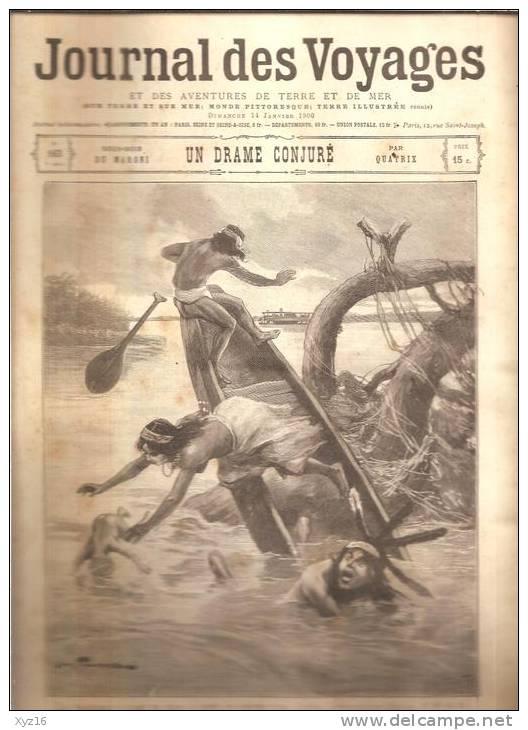 JOURNAL DES VOYAGES N°163  14 Janvier  1900  UN DRAME CONJURE - Magazines - Before 1900