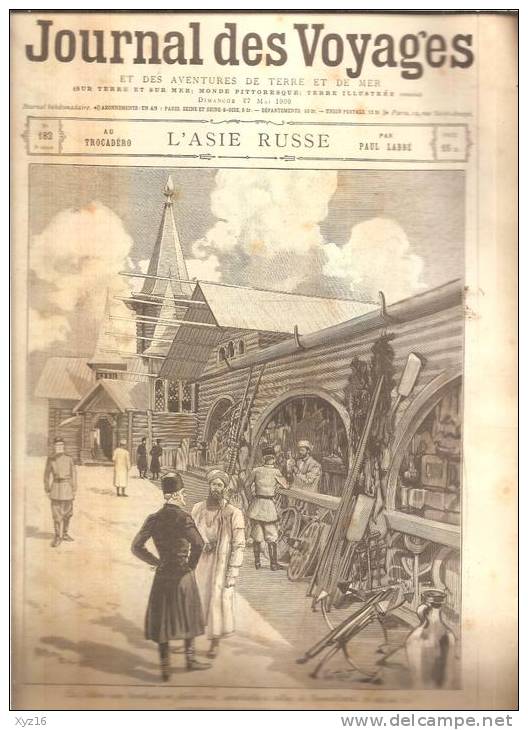 JOURNAL DES VOYAGES N°182  27 Mai 1900   L'ASIE RUSSE Au Trocadéro - Magazines - Before 1900