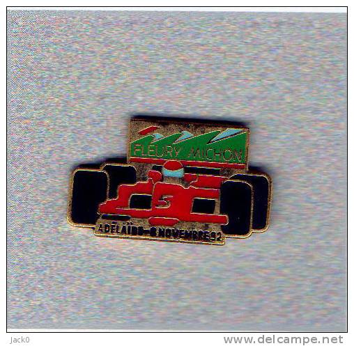 Pin´s  Sport  Automobile  F 1  Férrari ? Rouge, Grand  Prix  D´ ADELÄDE  5-6 Novembre  1992 Avec  Sponsor Fleury Michon - F1