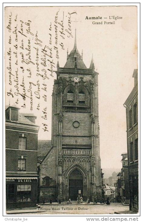 CPA Aumale, L'Eglise, Grand Portail (pk4870) - Auffay