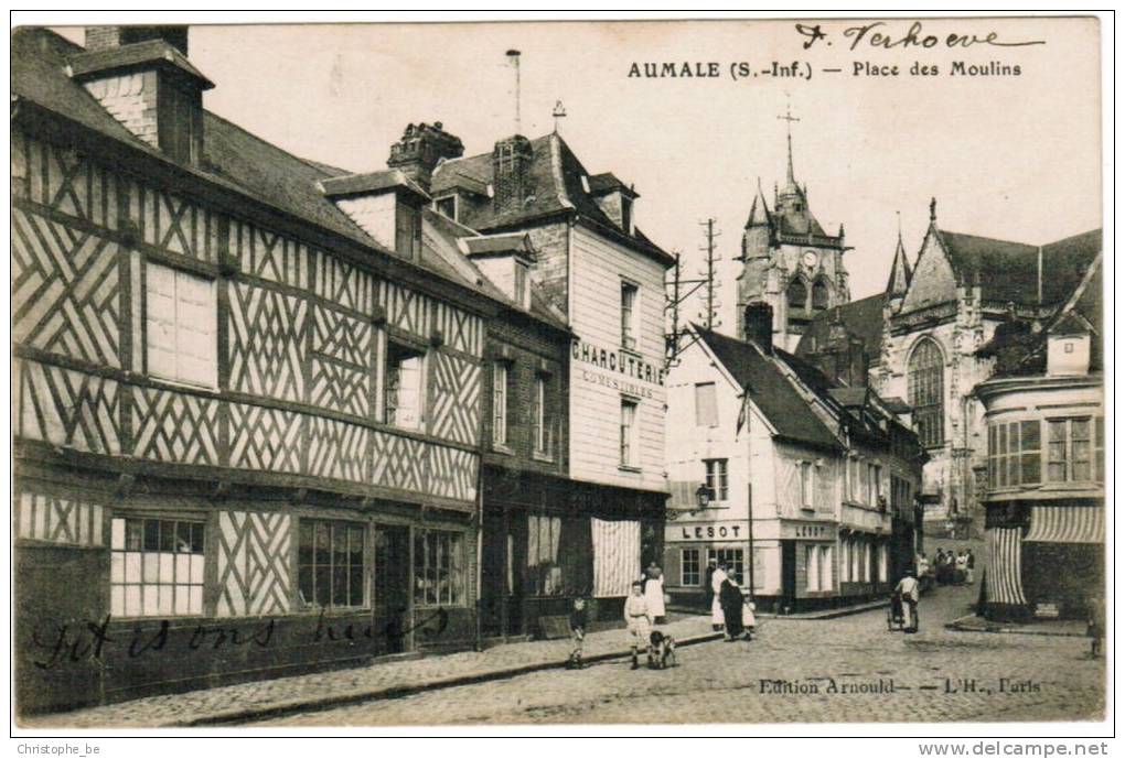 CPA Aumale, Place Des Moulins (pk4871) - Auffay