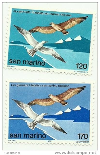 1978 - San Marino 1005/06 Uccelli    +++++++ - Marine Web-footed Birds
