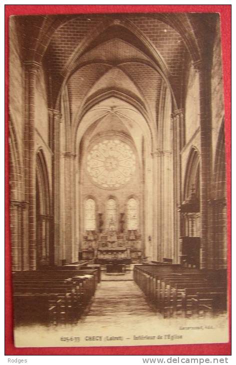 Dep 45 , Cpa CHECY , 625.6.33 , Intérieur De L"église (43) - Autres & Non Classés