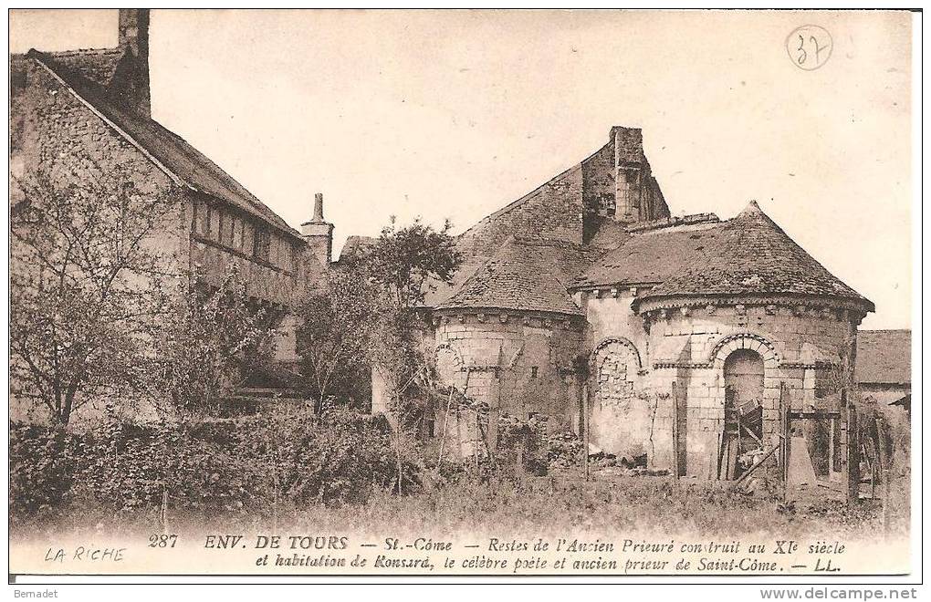 ENVIRONS DE TOURS .. St COME .. RESTES DE L'ANCIEN PRIEURE CONSTRUIT AU XIe Siècle - La Riche