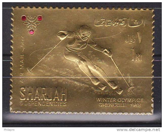 SHARJAH SPORTS OLYMPIQUE HIVER  GRENOBLE 1968  DENT **MNH   YVERT N°?  Réf  864 - Hiver 1968: Grenoble