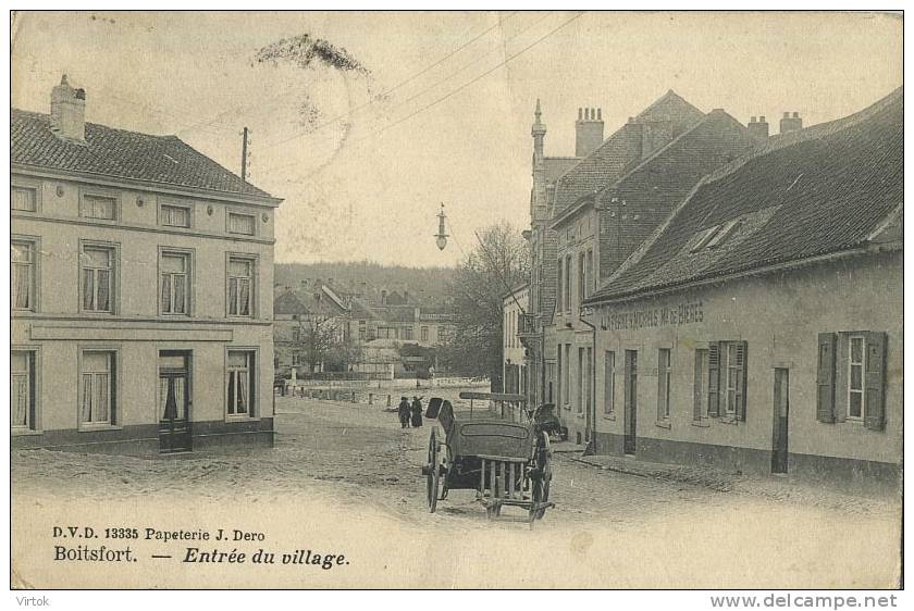 Boitsfort :  Entrée Du Village    ( Ecrit 1909 Avec Timbre )   DVD 13335 - Watermael-Boitsfort - Watermaal-Bosvoorde