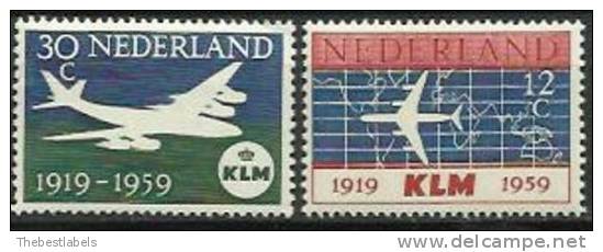 PAISES BAJOS      1959    710/711 - Unused Stamps