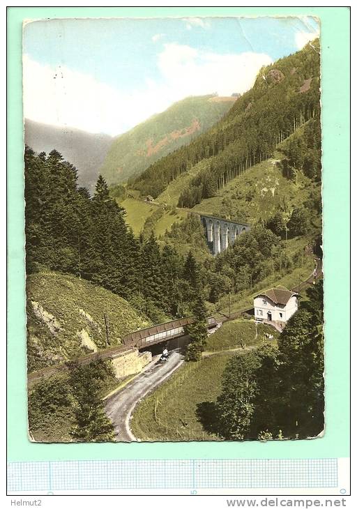 MEE200 Allemagne PAYSAGE DE LA FORET NOIRE  Viaduc , Pont Voie Ferrée (voir Détails 2scan) Circulé 1961 Poste Aux Armées - Hochschwarzwald