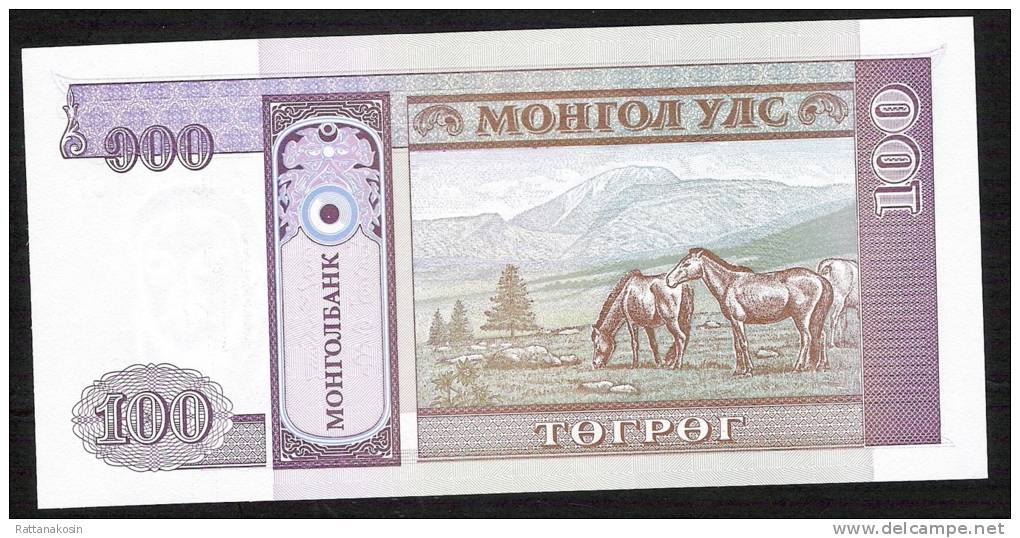 MONGOLIA   P57  100  TUGRIK   1993 LOW NUMBER  # AA0018107 - Mongolia