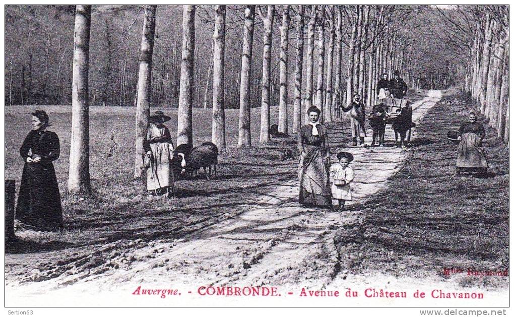 CARTE POSTALE ANCIENNE CPA 63460 COMBRONDE AIGUEPERSE RIOM AUVERGNE PUY De DÔME AVENUE DU CHATEAU DE CHAVANON RAYMOND - Combronde