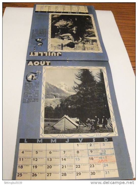 JOUBERT. Rare Calendrier des Scouts de France 1947 pour l'année du Jamboree Mondial de la Paix à Moisson. En 1ère, St Ge