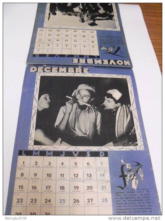 JOUBERT. Rare Calendrier des Scouts de France 1947 pour l'année du Jamboree Mondial de la Paix à Moisson. En 1ère, St Ge