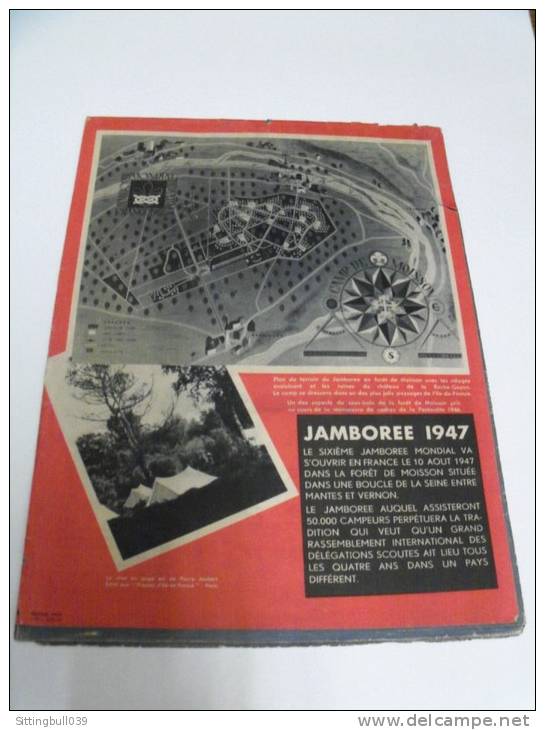 JOUBERT. Rare Calendrier des Scouts de France 1947 pour l'année du Jamboree Mondial de la Paix à Moisson. En 1ère, St Ge