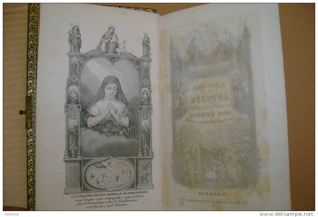 PER/23 Giuseppe Riva MANUALE DI FILOTEA Stab. Fr. Cattaneo Succ. Gaffuri E Gatti 1892. - Religion