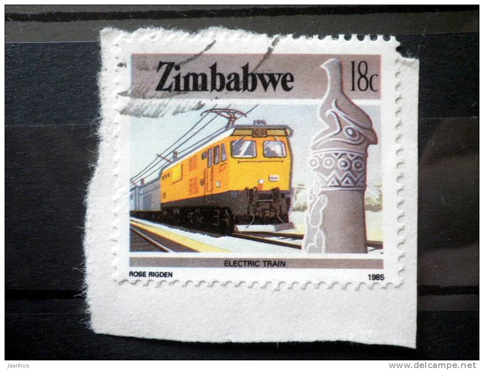 Zimbabwe - 1985 - Mi.Nr.319 A - Used - Technology - Train - Definitives - On Paper - Zimbabwe (1980-...)